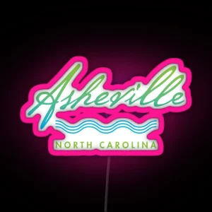 Asheville North Carolina RGB Neon Sign