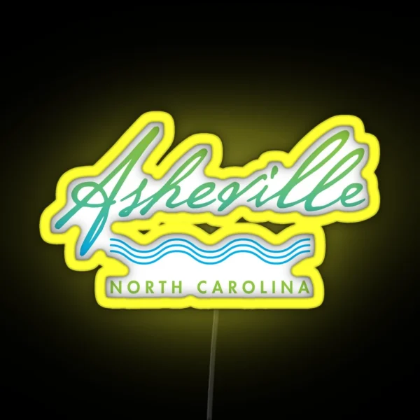 Asheville North Carolina RGB Neon Sign