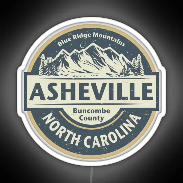 Asheville North Carolina RGB Neon Sign