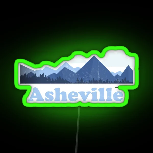 Asheville North Carolina RGB Neon Sign