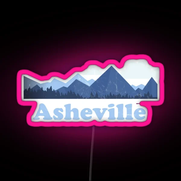 Asheville North Carolina RGB Neon Sign