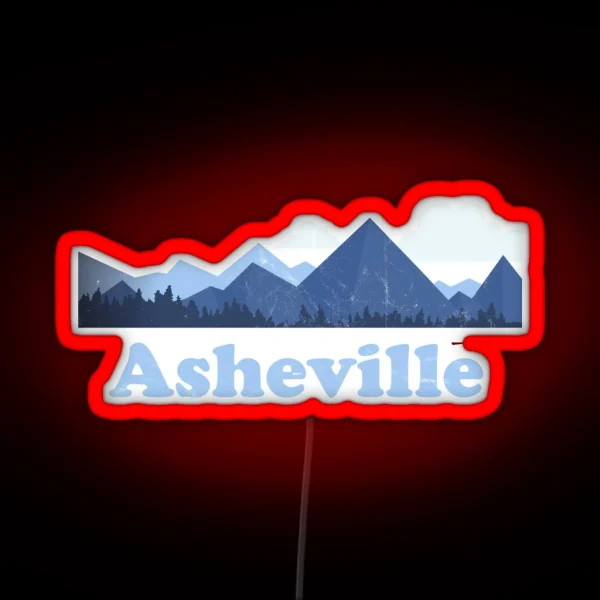 Asheville North Carolina RGB Neon Sign