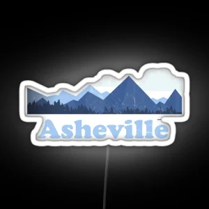 Asheville North Carolina RGB Neon Sign