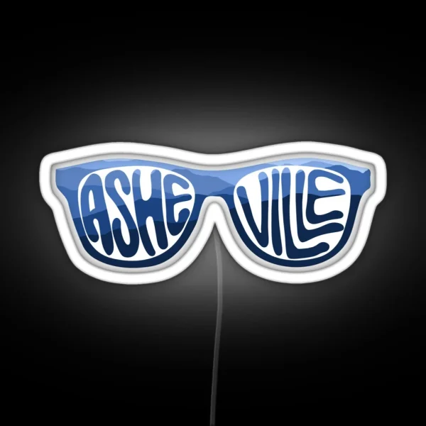 Asheville Sunglasses Blue RGB Neon Sign