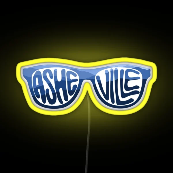 Asheville Sunglasses Blue RGB Neon Sign