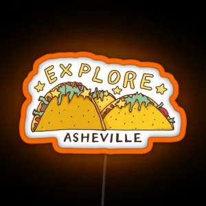 Asheville Taco Mountain RGB Neon Sign