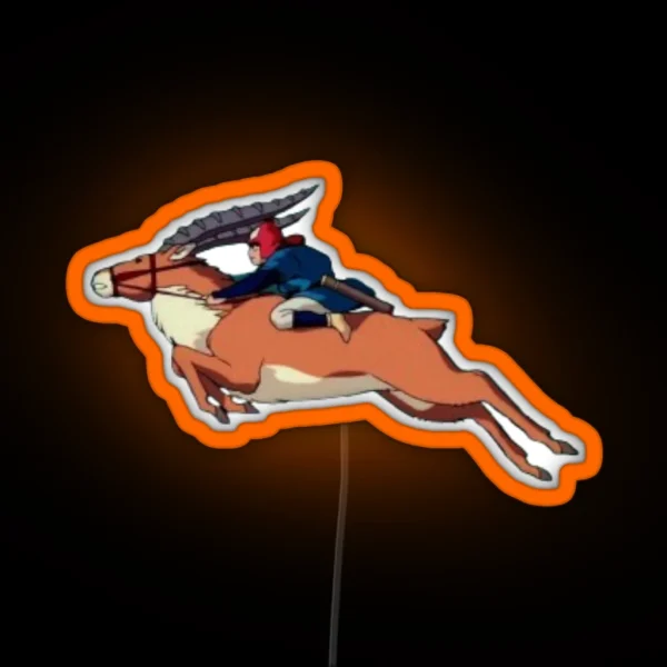 Ashitaka On Deer RGB Neon Sign