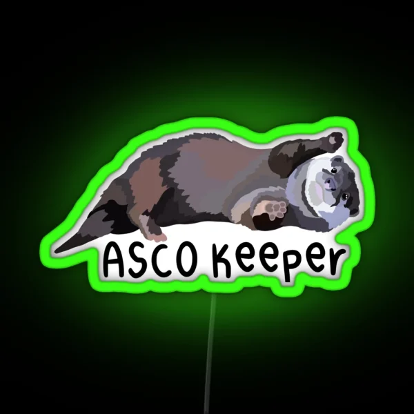 Asian Short Clawed Otter Keeper RGB Neon Sign