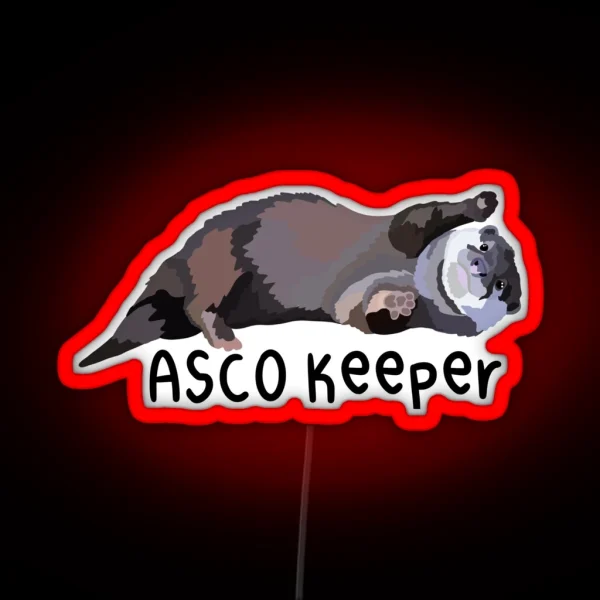 Asian Short Clawed Otter Keeper RGB Neon Sign