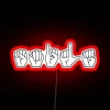 ASL Smile Sign in Vibrant Rainbow Neon Colorful Lettering