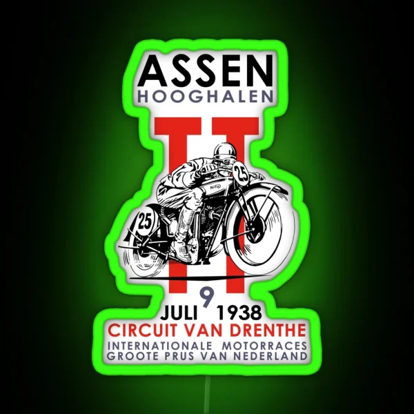 Assen International Motorcycle TT Racing RGB Neon Sign