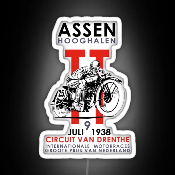 Assen International Motorcycle TT Racing RGB Neon Sign