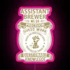 Customizable RGB LED canvas sign for assistant brewer precision gift tee.
