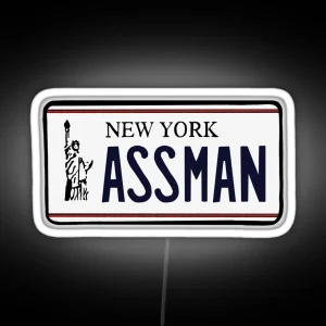 Assman License Plate RGB Neon Sign