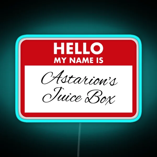 Astarion S Juice Box BG3 RGB Neon Sign