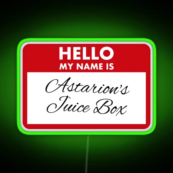 Astarion S Juice Box BG3 RGB Neon Sign