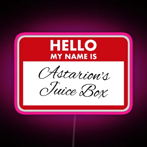 Astarion S Juice Box BG3 RGB Neon Sign