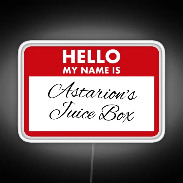 Astarion S Juice Box BG3 RGB Neon Sign