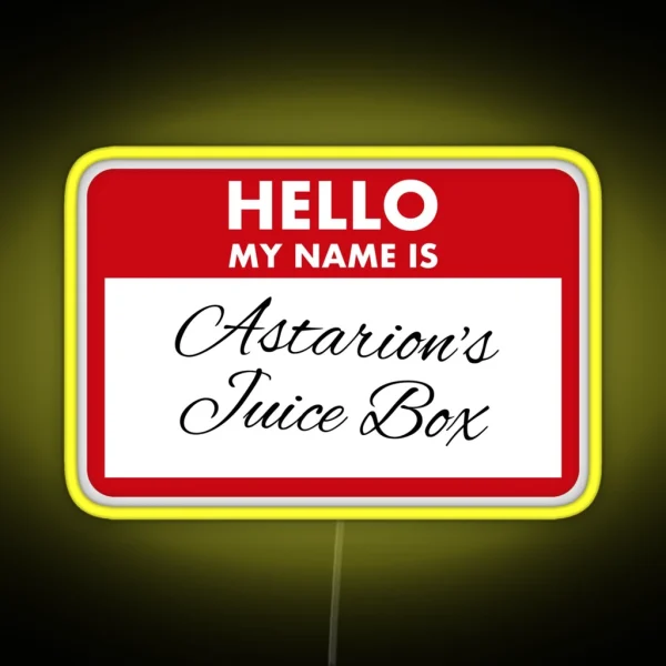 Astarion S Juice Box BG3 RGB Neon Sign