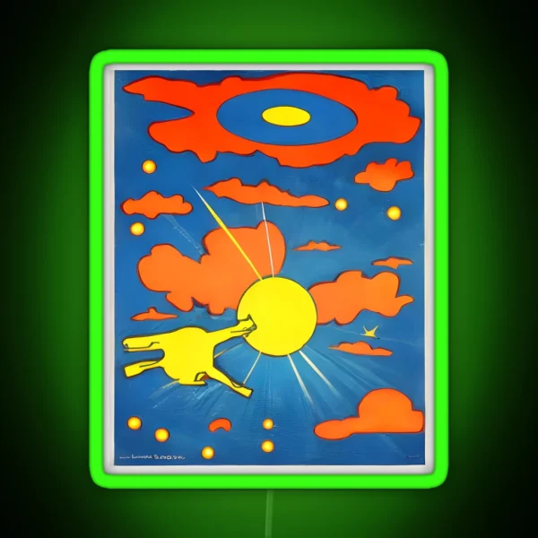 Asteroid Armageddon RGB Neon Sign