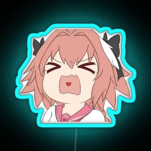 Astolfo Yelling Heart RGB Neon Sign