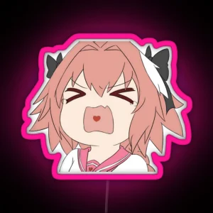 Astolfo Yelling Heart RGB Neon Sign