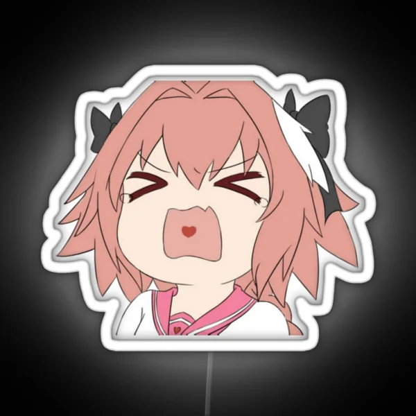 Astolfo Yelling Heart RGB Neon Sign