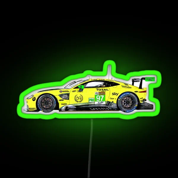 Aston Martin Vantage LMGTE Pro AMR Le Mans RGB Neon Sign