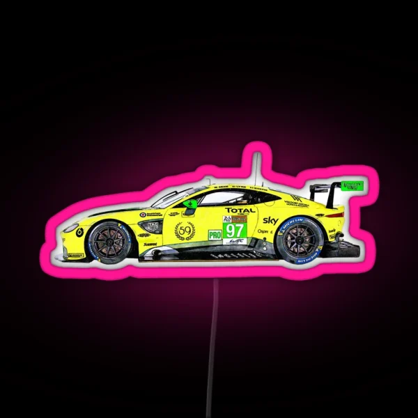 Aston Martin Vantage LMGTE Pro AMR Le Mans RGB Neon Sign