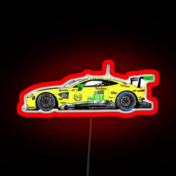 Aston Martin Vantage LMGTE Pro AMR Le Mans RGB Neon Sign