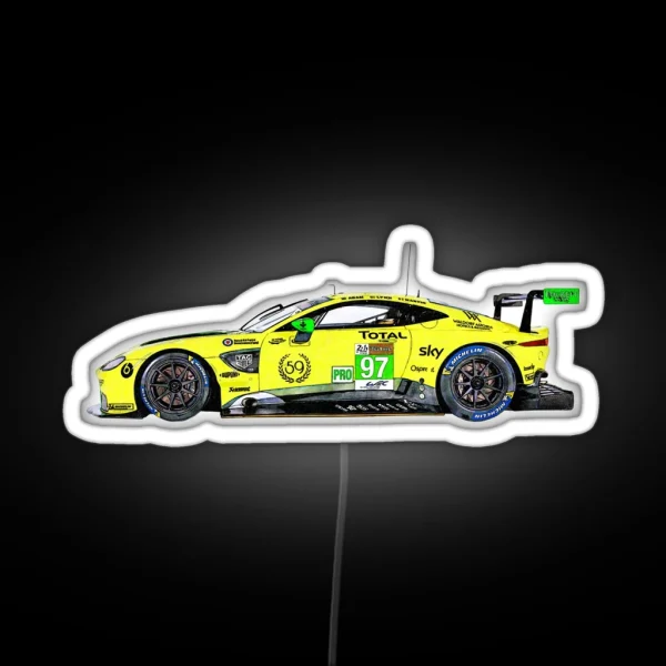 Aston Martin Vantage LMGTE Pro AMR Le Mans RGB Neon Sign