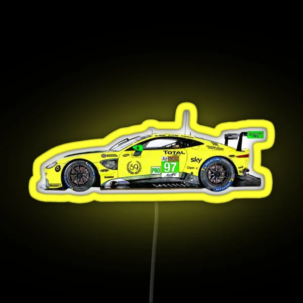 Aston Martin Vantage LMGTE Pro AMR Le Mans RGB Neon Sign
