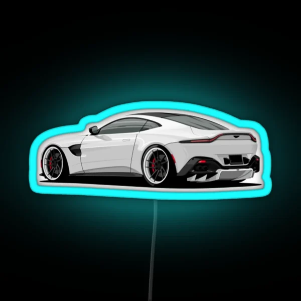 Aston Martin White Collar RGB Neon Sign