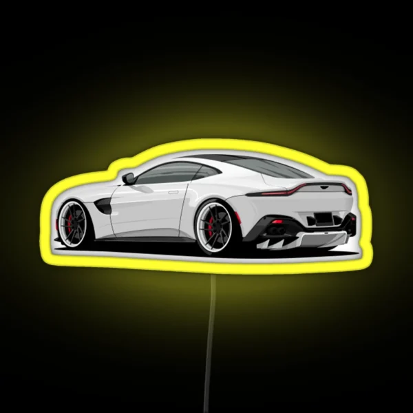 Aston Martin White Collar RGB Neon Sign