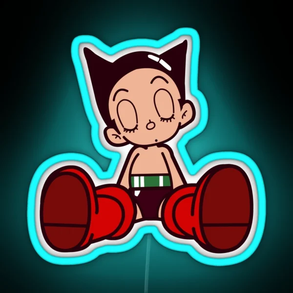 Astro Boy Sleeping RGB Neon Sign