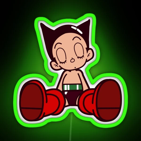 Astro Boy Sleeping RGB Neon Sign