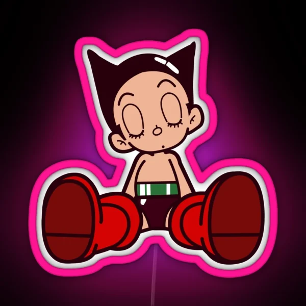 Astro Boy Sleeping RGB Neon Sign