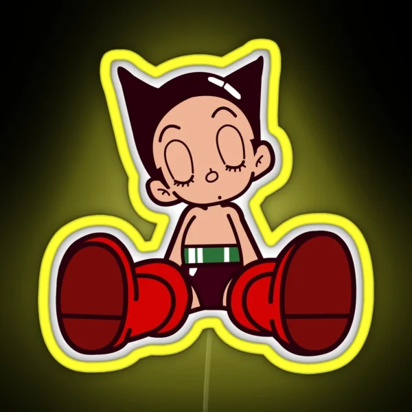 Astro Boy Sleeping RGB Neon Sign