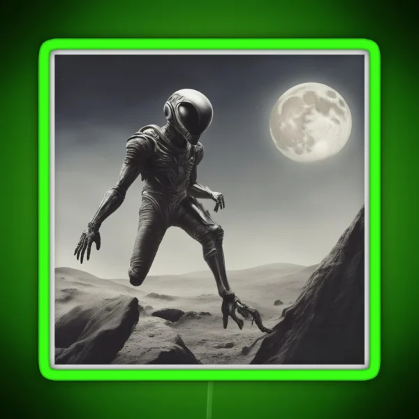 Astronaut Alien RGB Neon Sign