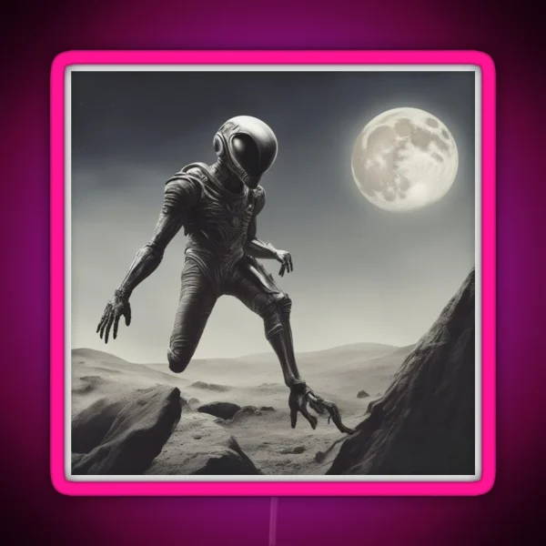 Astronaut Alien RGB Neon Sign
