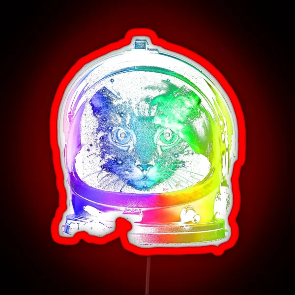 Astronaut Cat RGB Neon Sign