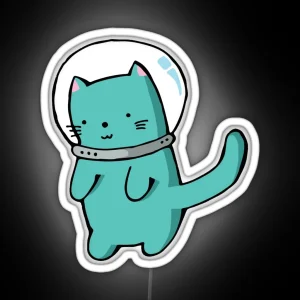 Astronaut Cat RGB Neon Sign