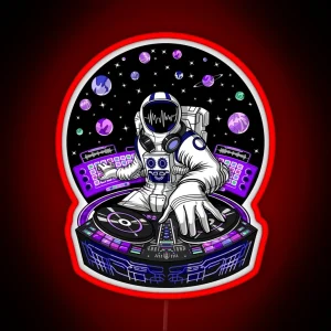 Astronaut Psychedelic DJ RGB Neon Sign