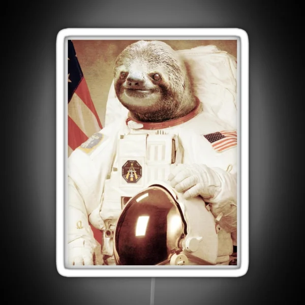 Astronaut Sloth RGB Neon Sign