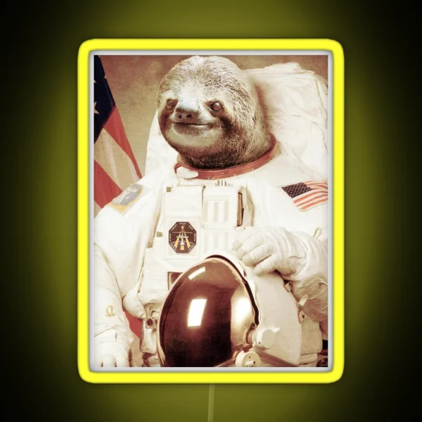 Astronaut Sloth RGB Neon Sign