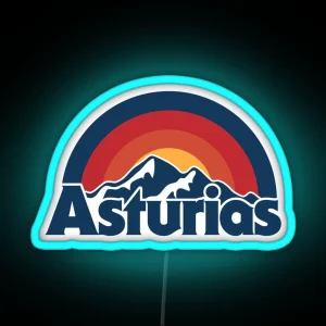 Asturias Retro Sunset RGB Neon Sign