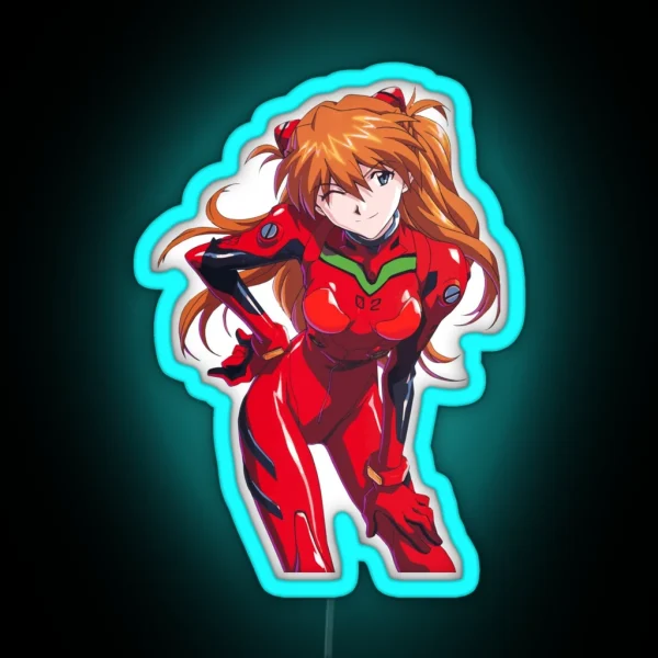 Asuka Neon Genesis Evangelion Poster Case More RGB Neon Sign