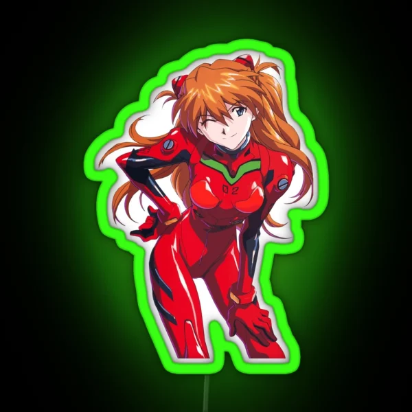 Asuka Neon Genesis Evangelion Poster Case More RGB Neon Sign