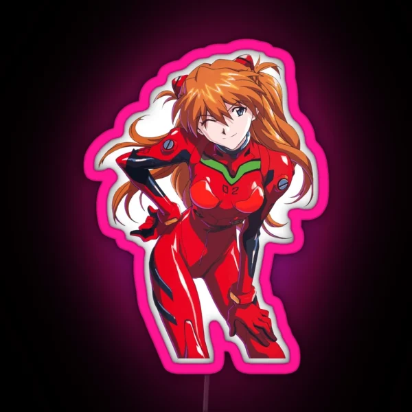 Asuka Neon Genesis Evangelion Poster Case More RGB Neon Sign