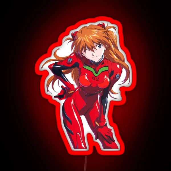 Asuka Neon Genesis Evangelion Poster Case More RGB Neon Sign